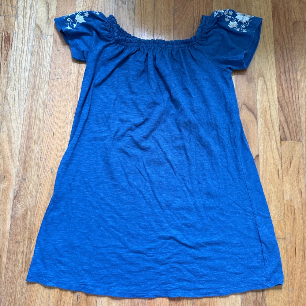 Blue Abercrombie & Fitch Dress with Floral Accents